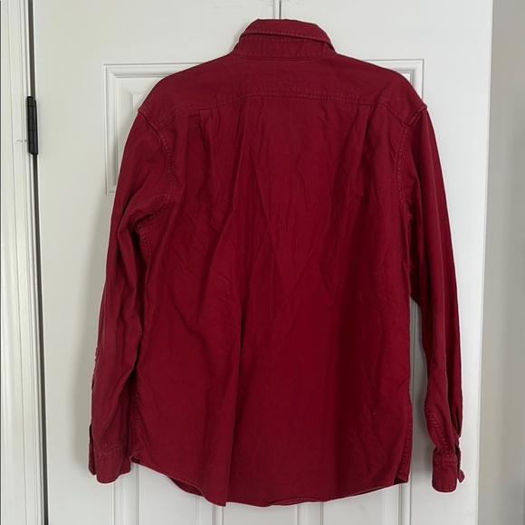 Men's Red Eddie Bauer Button-Up Shirt - Picture 5 of 5